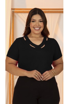 033803 Blusa Manga Curta Ramany Lisa